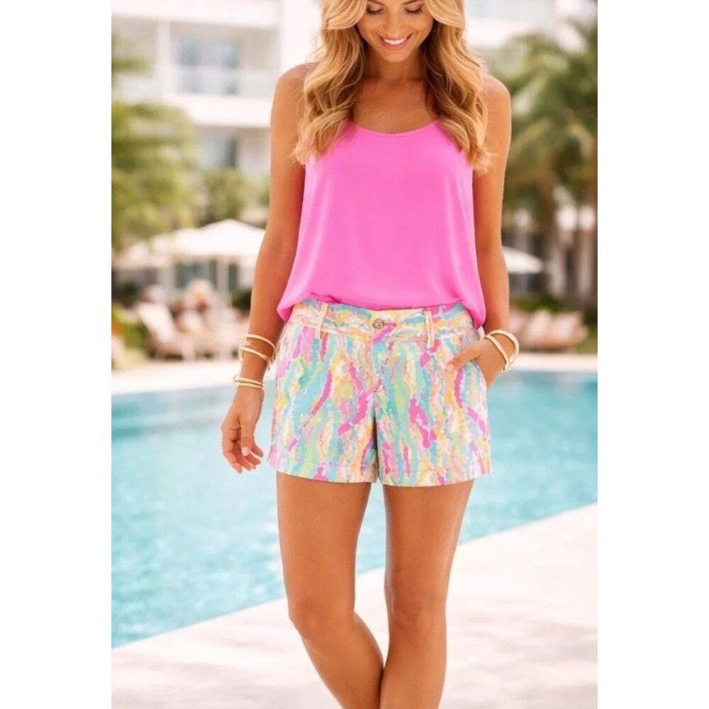 Lilly Pulitzer Callahan Shorts Dripping in Jewels Print Size 2 Cotton
